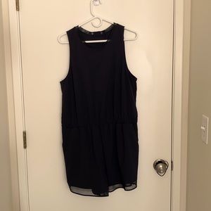 Zella black sleeveless romper, size L